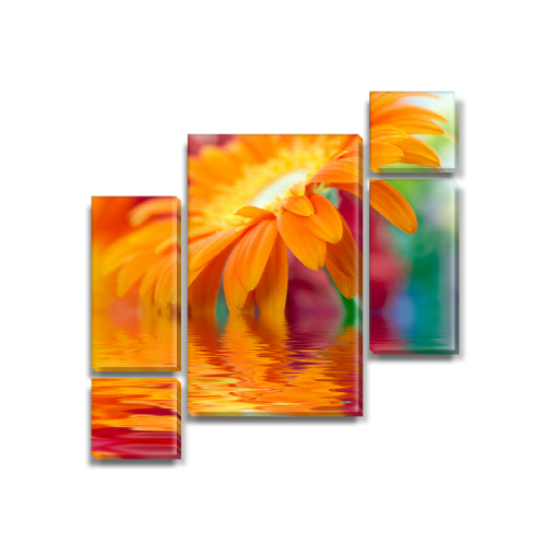 

Модульная картина Декоинт Цветы 120x130см. ПВХ ткань