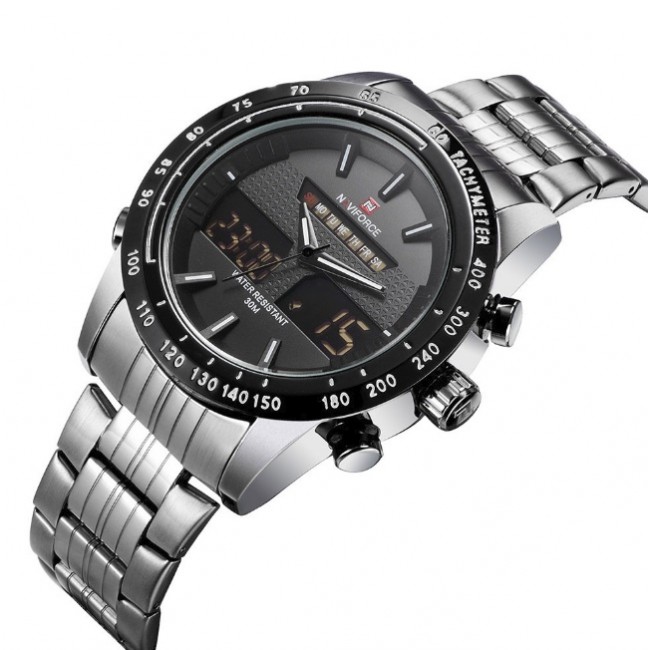 

Мужские часы Naviforce Army 9024 Silver