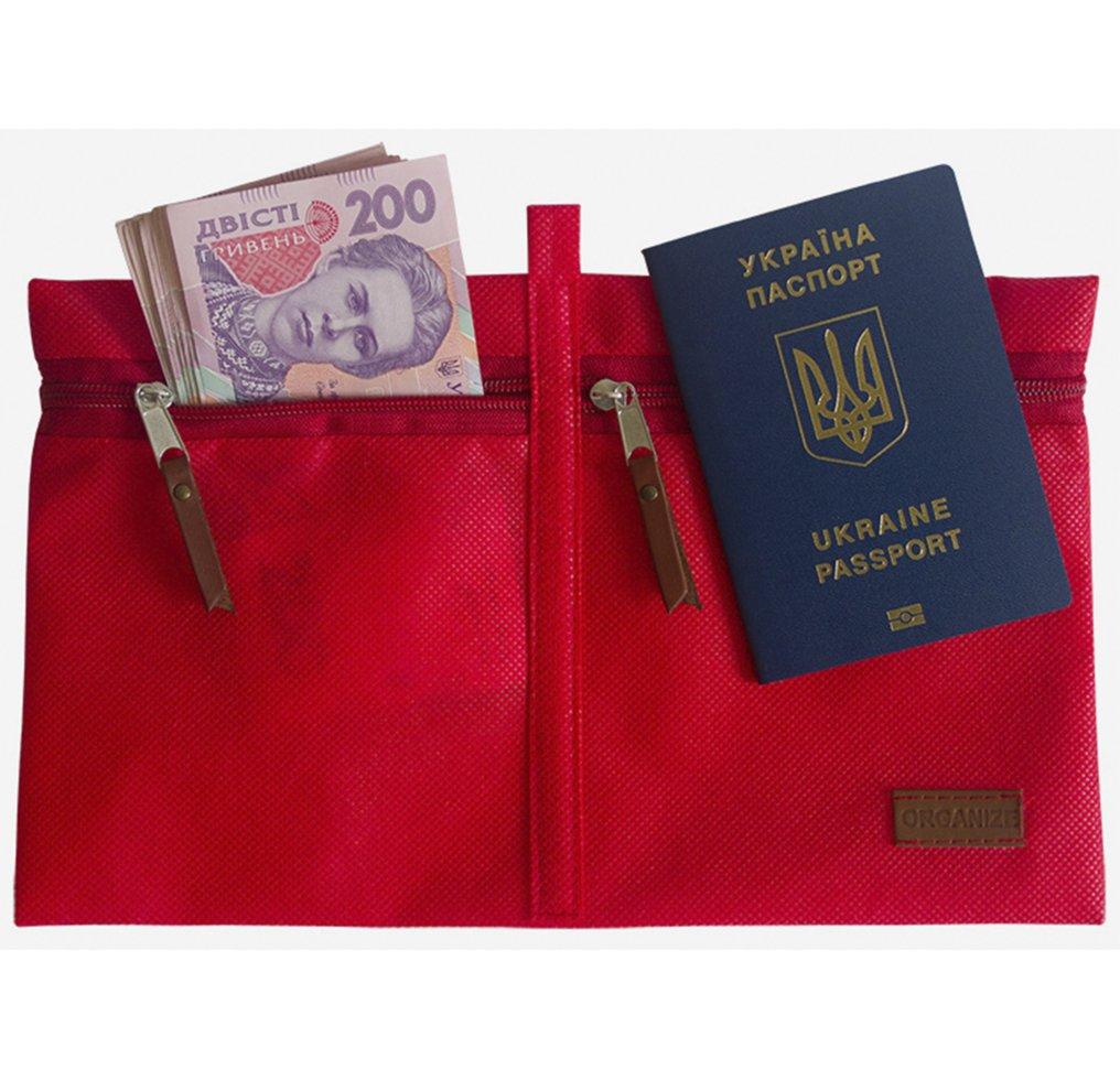 

Дорожный органайзер для документов ORGANIZE P003-red красный