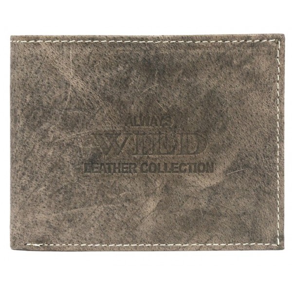 

Кошелек мужской из натуральной кожи Always Wild Коричневый (RMH03CFL brown) 2070159
