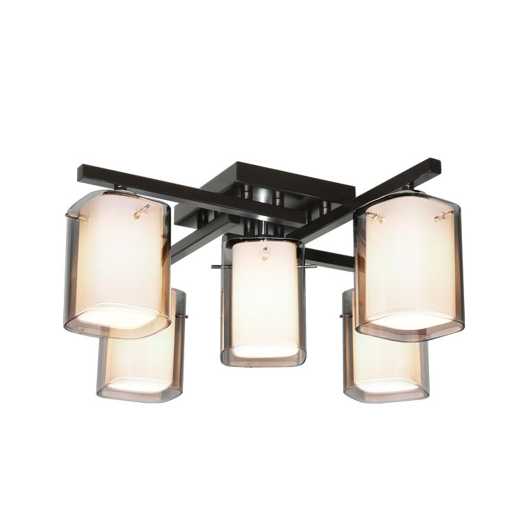 

Люстра Подвесная Хай-Тек F+Light Md 1129G-4+1C Bk+Cr+Bk