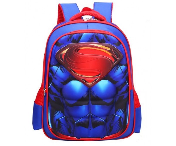 

Рюкзак Xiang Huang школьный с объёмным изображением Superman Супермен синий (XH3D-Supman)