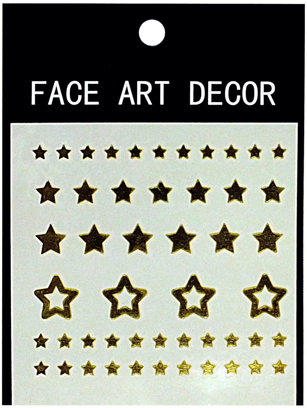 

Наклейка на лицо Seta Decor Звезды 16-232-3GL Золотистая