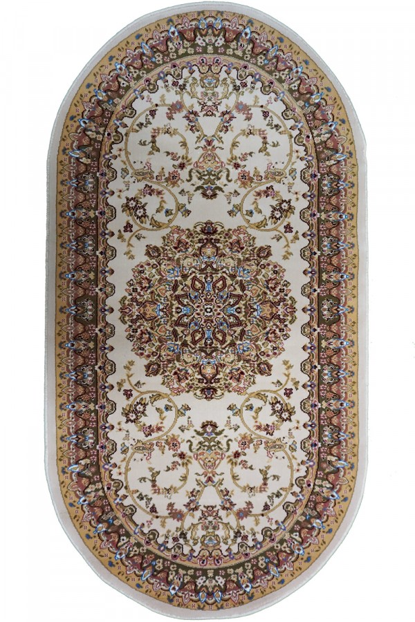 

Ковер ROYAL KERMAN 0801B 0.8 x 1.5 м Бежевый_green Овал