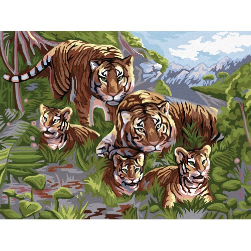 

Картина по номерам Тигры 30х40см в коробке Danko Toys KpN-03-06