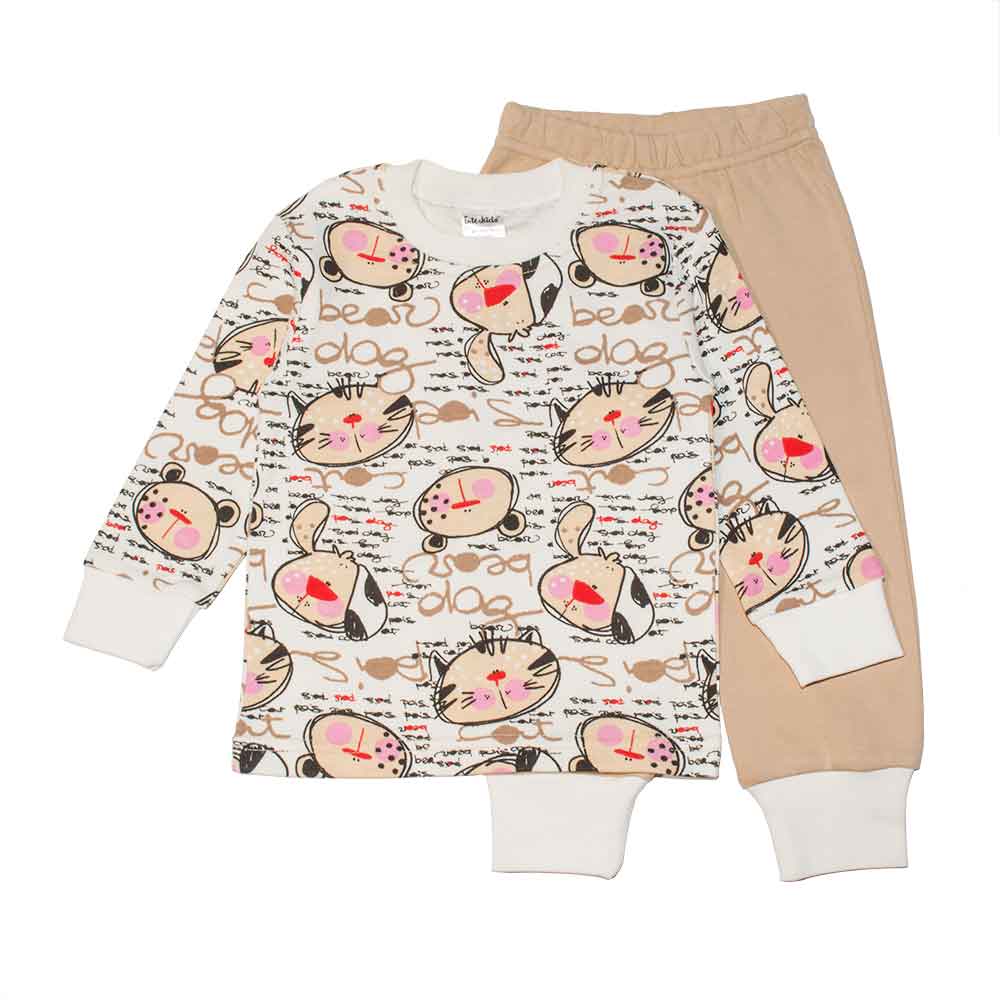 

Пижама Коты Interkids 1.5 года 104 см Кофейный 4237