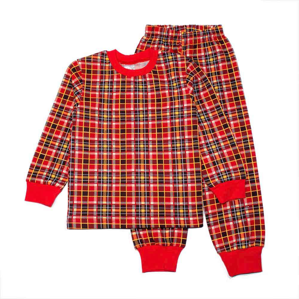 

Пижама Клетка Interkids 4 года 104 см Красный 3492