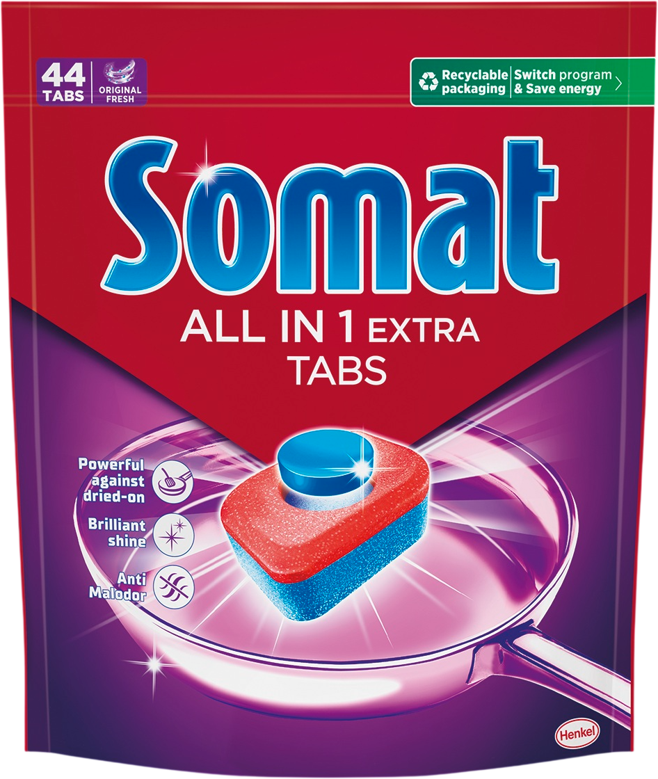 Таблетки для посудомийної машини Somat All in 1 Extra 44 шт (9000101809190/9000101851595)