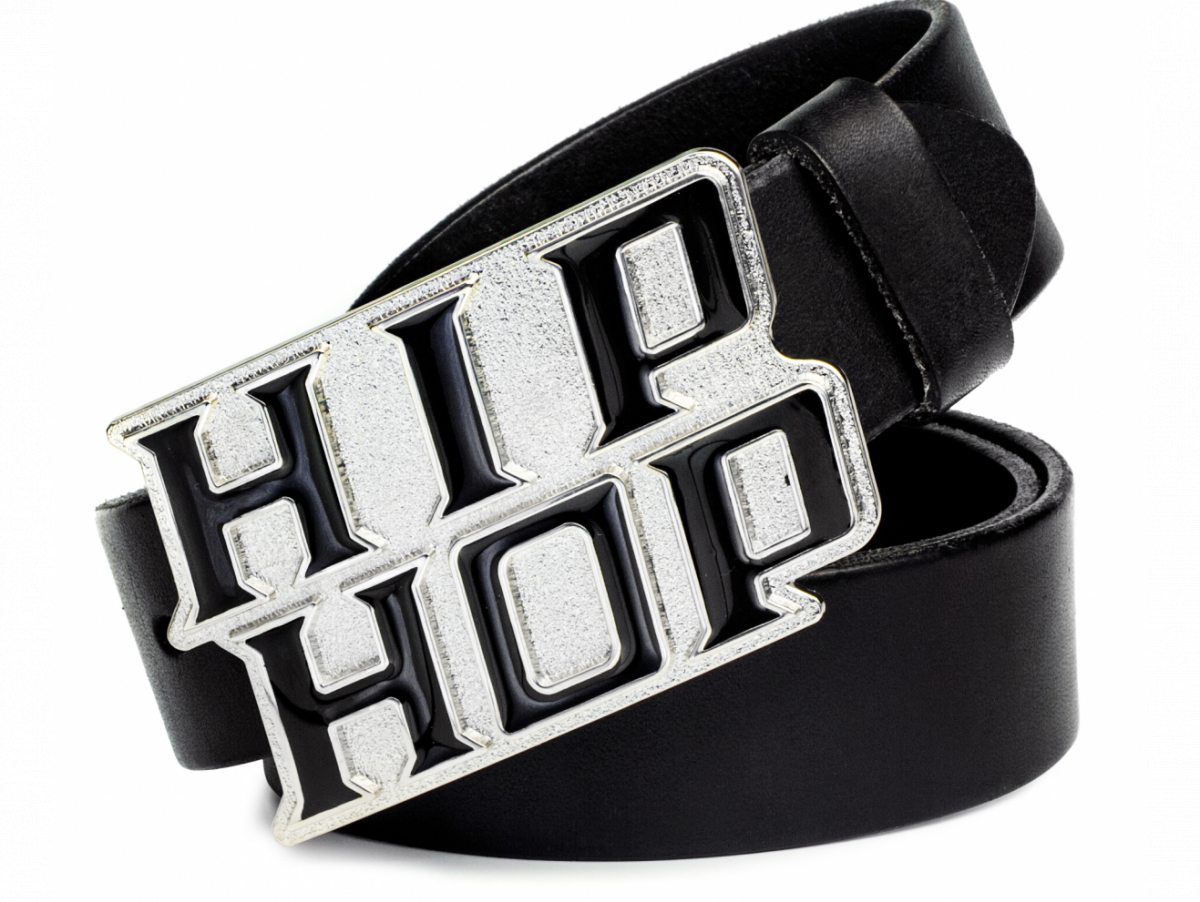 

Кожаный ремень с пряжкой "Hip Hop"