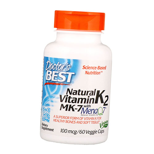 

Doctor's Best Natural Vitamin K2 MK7 With MenaQ7 60вегкапс (36327051)