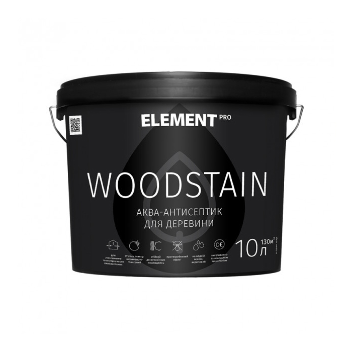 

Антисептик для деревини ELEMENT PRO+FACADE SYSTEM WOODSTAIN Тік (10 л)