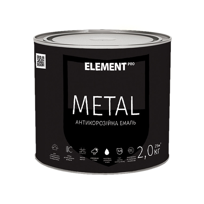 

Емаль антикорозійна ELEMENT PRO+FACADE SYSTEM METAL Зелена (2 кг)
