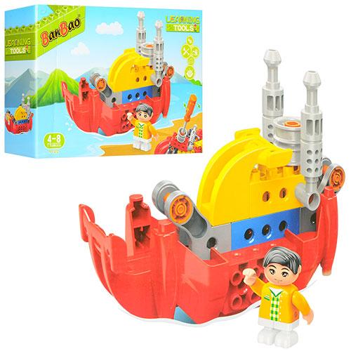 

Конструктор BANBAO 9720 корабль, фигурка, отвертка, 15 деталей