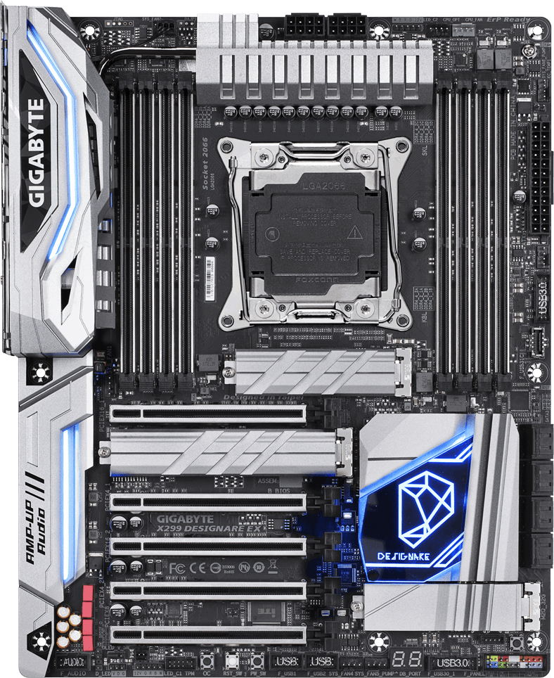 

Материнская плата Gigabyte X299 Designare EX (s2066, Intel X299, PCI-Ex16)