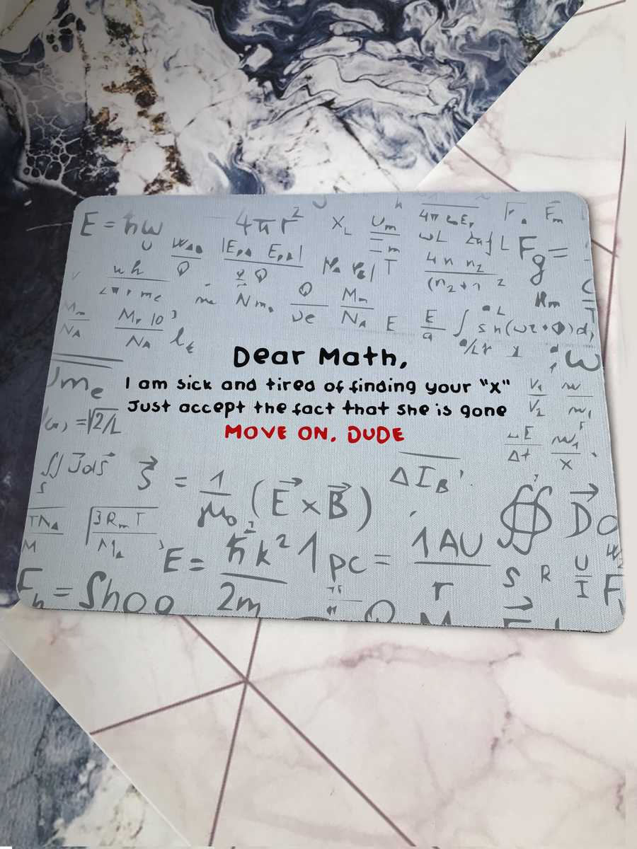 

Коврик для мышки 19,5х20см с дизайном "dear math.."