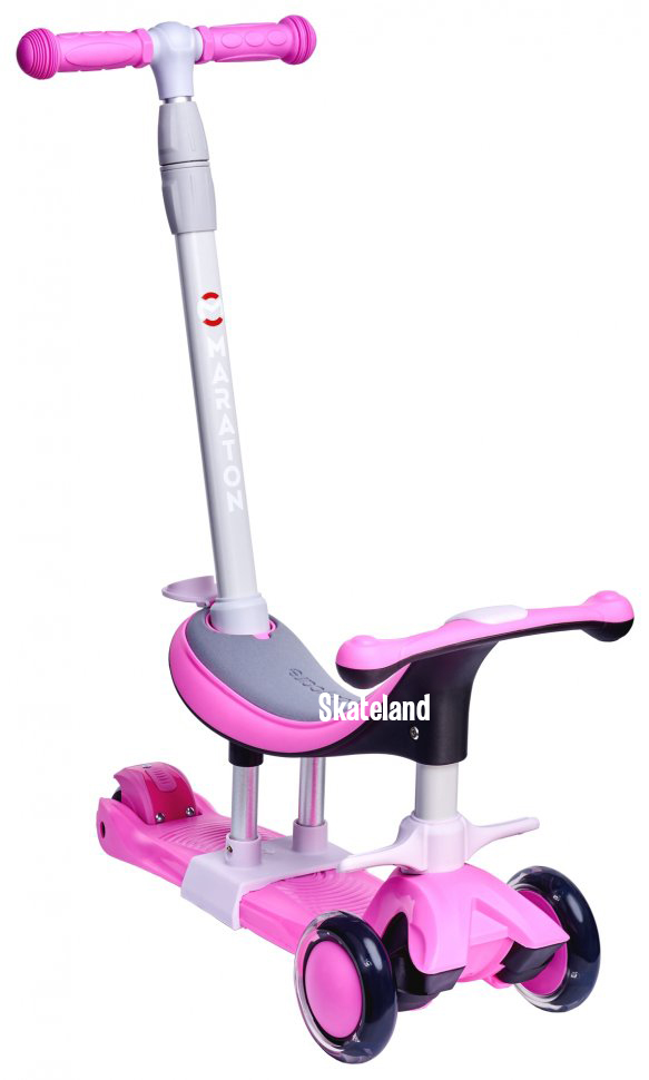 

Самокат Maraton Credo Light Pink 4 в 1 колеса светятся розовый