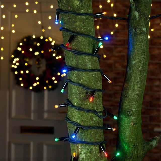 

Уличная Гирлянда светодиодная нить, 20 м, 200 led черный каучуковый провод - цвет разноцветный (28118)