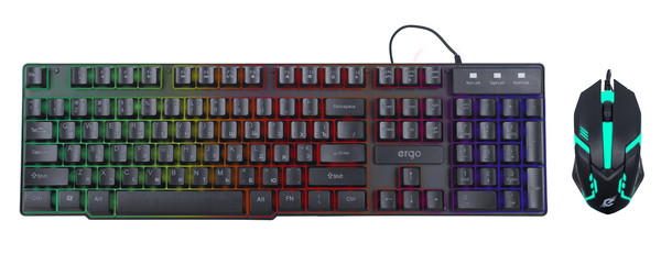 

Игровой комплект клавиатура и мышь ERGO MK-510