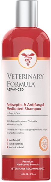 

Шампунь Антисептический и Противогрибковый Veterinary Formula Antiseptic & Antifungal для кошек и собак 473 мл (736990016201)