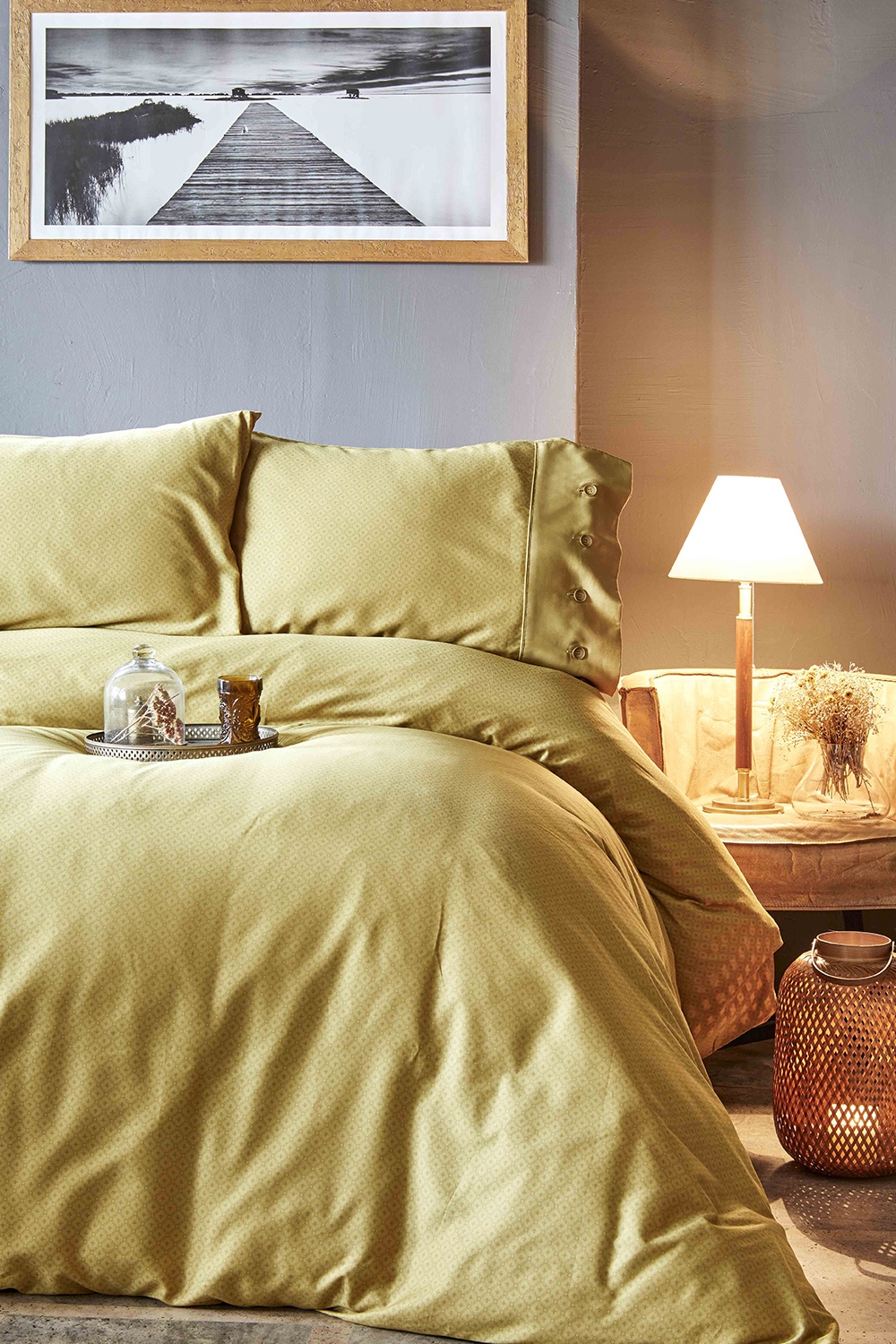 

Комплект постельного белья Karaca Home Infinity Hardal 2019-1 200х220