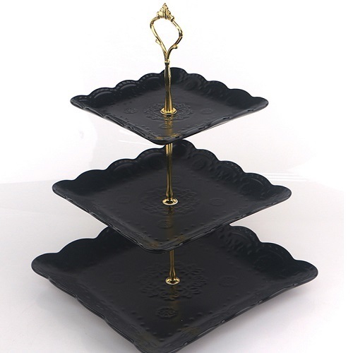 

Фруктовница Stenson Black lace 6"/8"/10" 3 яруса