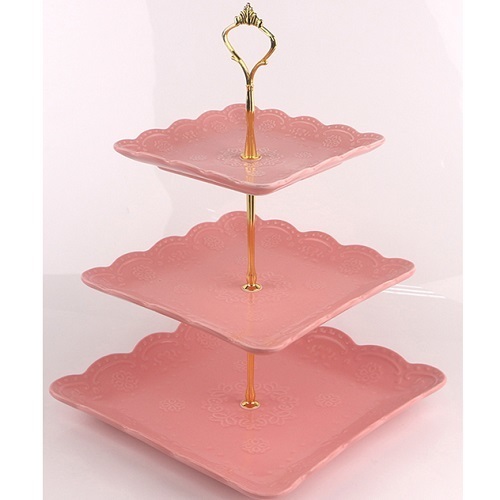 

Фруктовница Stenson Pink lace 6"/8"/10" 3 яруса