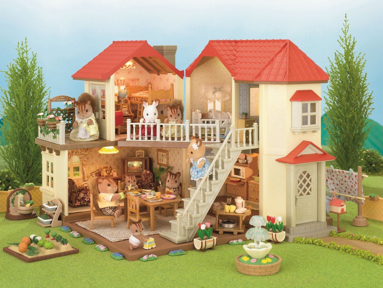 Домики и автомобили для игрушек Sylvanian Families