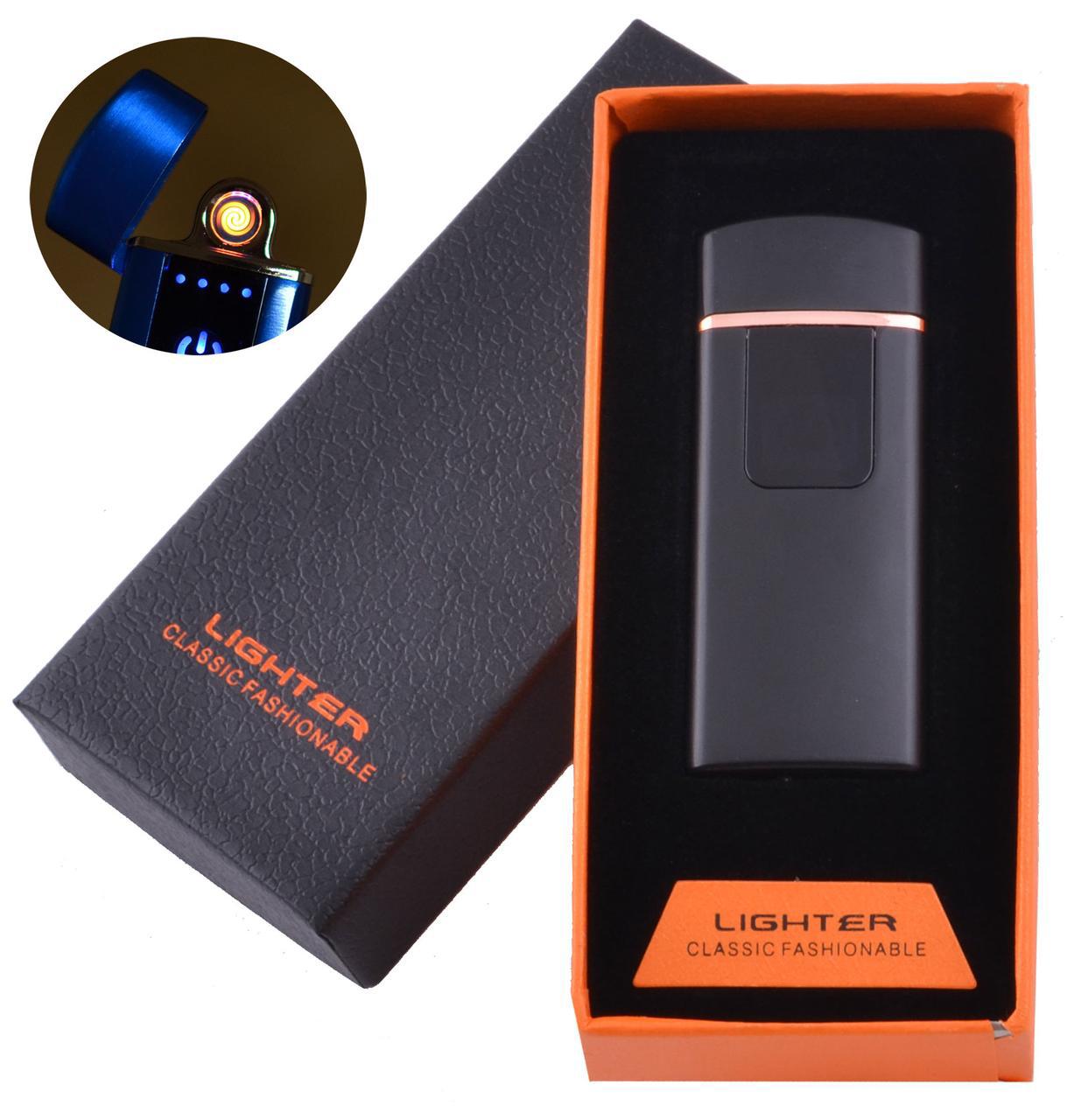 

USB зажигалка в подарочной коробке LIGHTER (Спираль накаливания) №HL-132 Black USB