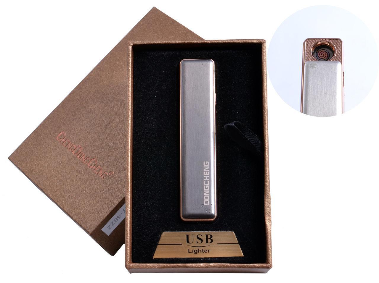 

USB зажигалка в подарочной упаковке (спираль накаливания, серебро) №4822-3 USB