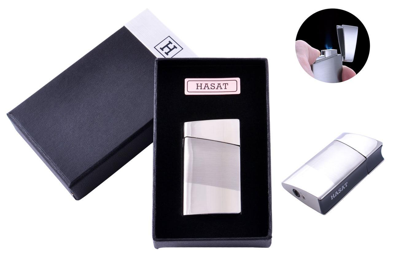 

Зажигалка в подарочной коробке HASAT (Турбо пламя) №4317 Silver Moongrass