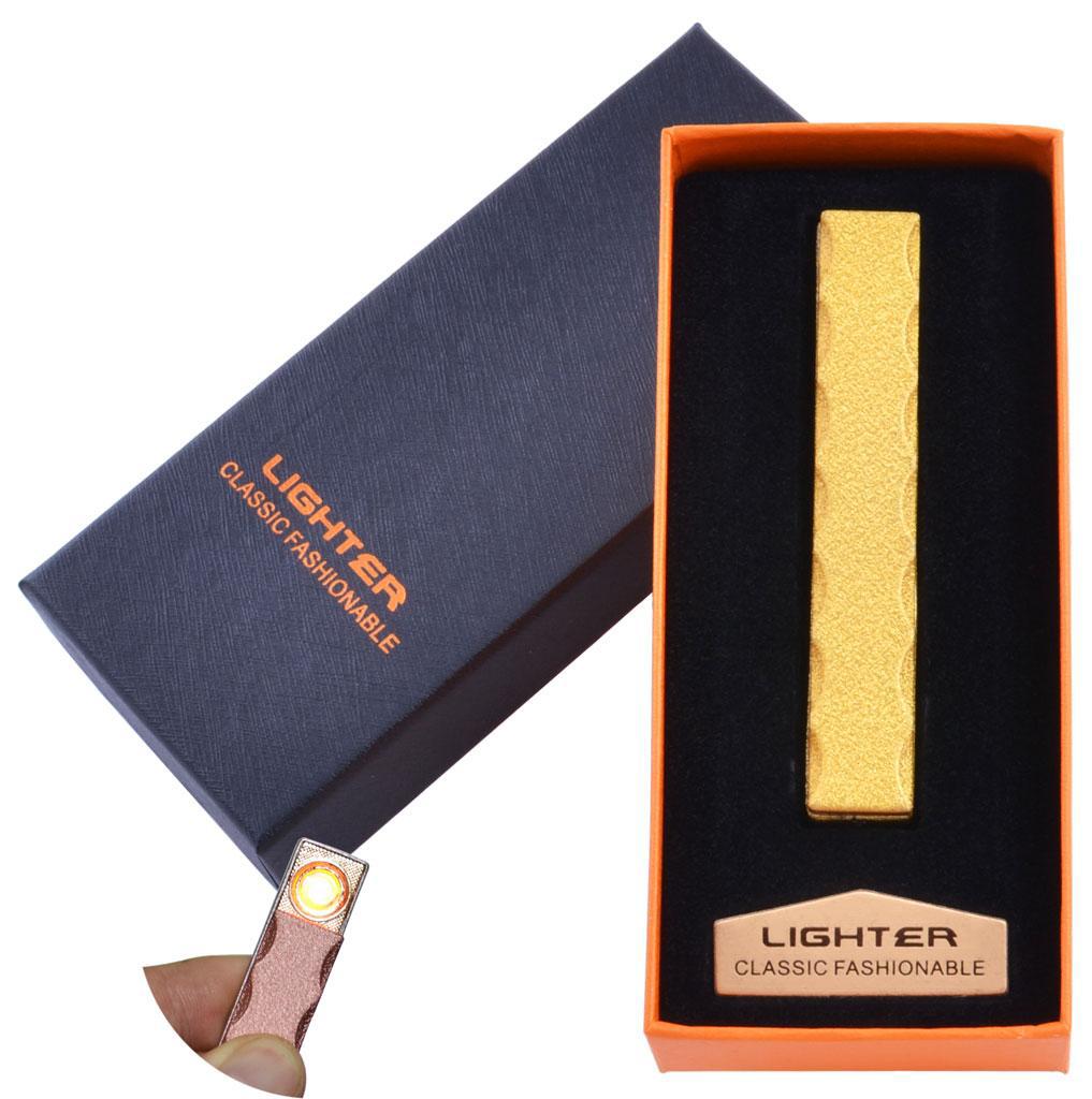 

USB зажигалка в подарочной упаковке Lighter (Спираль накаливания) №HL-47 Gold USB