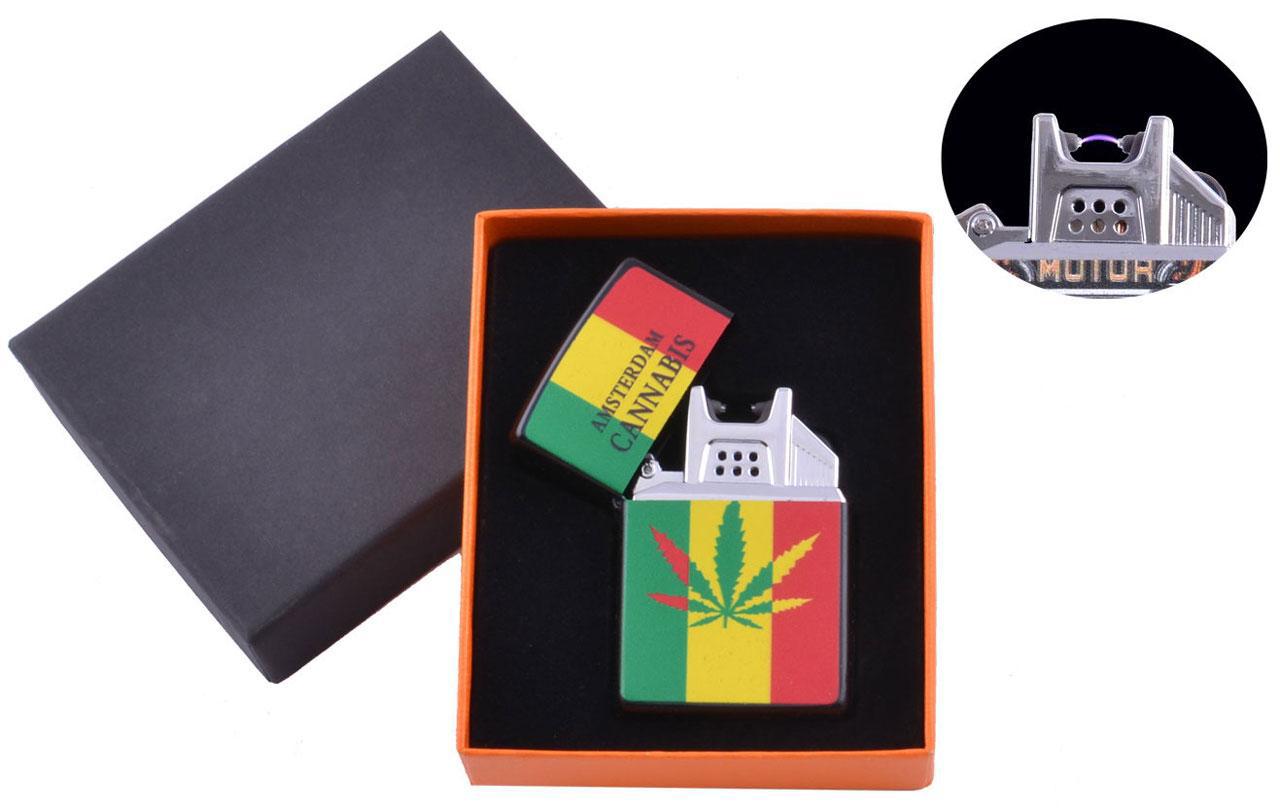 

USB зажигалка Cannabis (Электроимпульсная) №4776B-4 USB