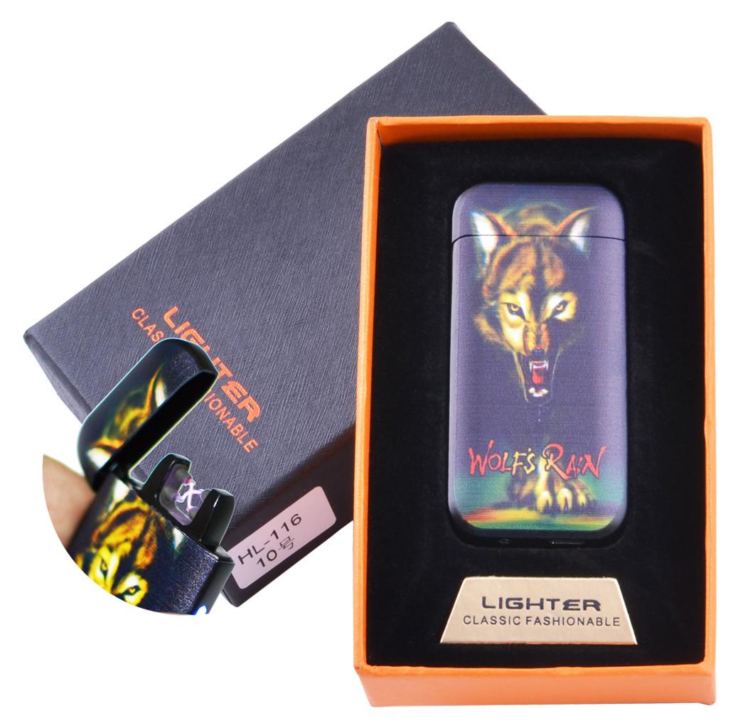 

Электроимпульсная зажигалка в подарочной коробке Wolfs Rain №HL-116-3 Lighter
