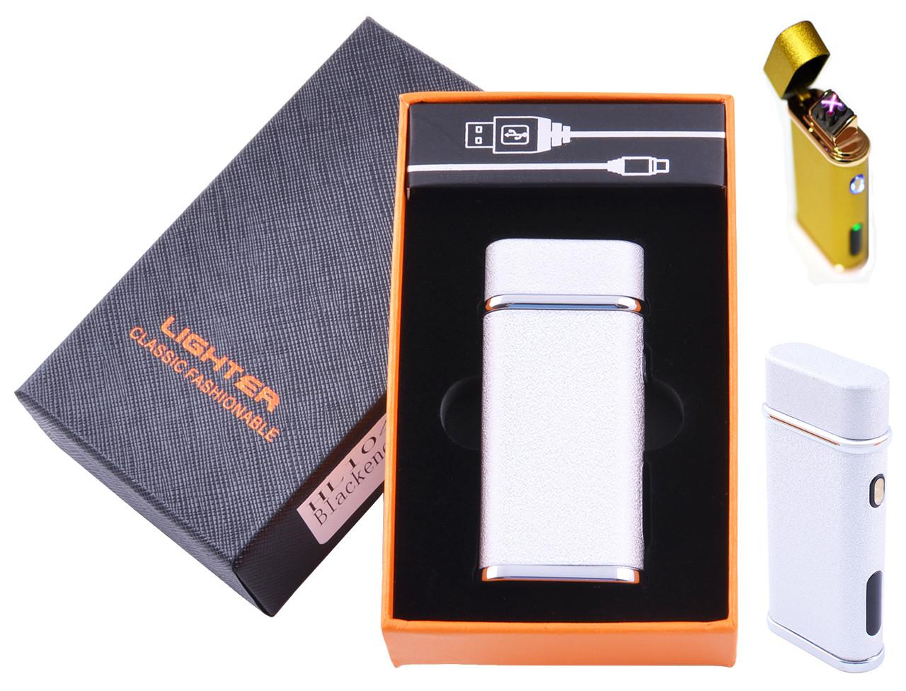 

Электроимпульсная зажигалка в подарочной коробке Lighter №HL-104 Silver Lighter