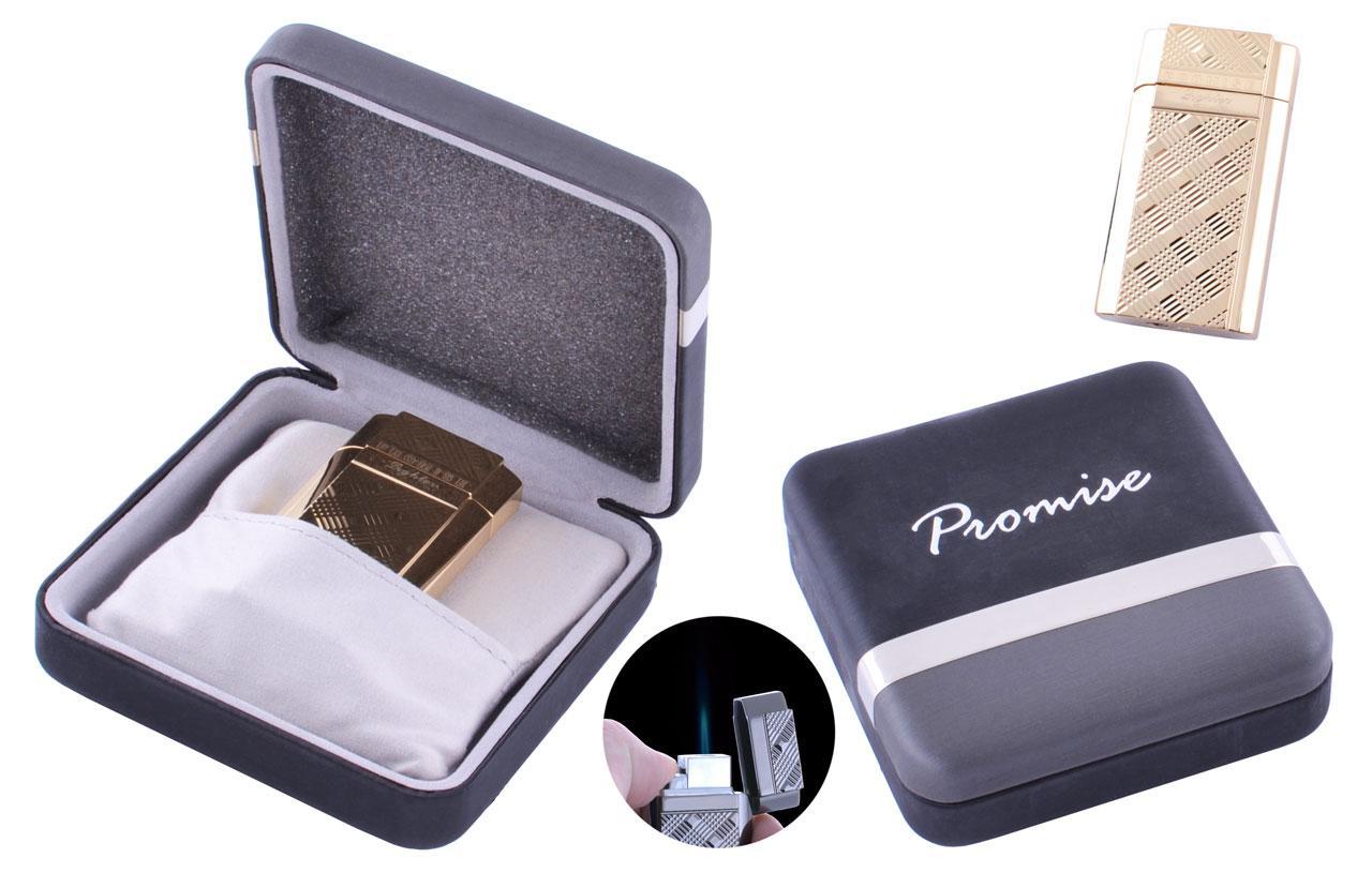 

Зажигалка подарочная Promise (Острое пламя) №3526 Gold Promise