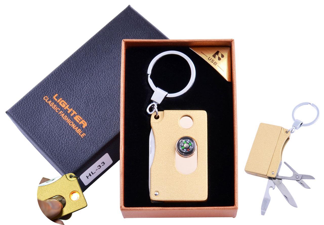 

Зажигалка-брелок в подарочной коробке Lighter (USB, Спираль накаливания) №HL-33 Gold Lighter