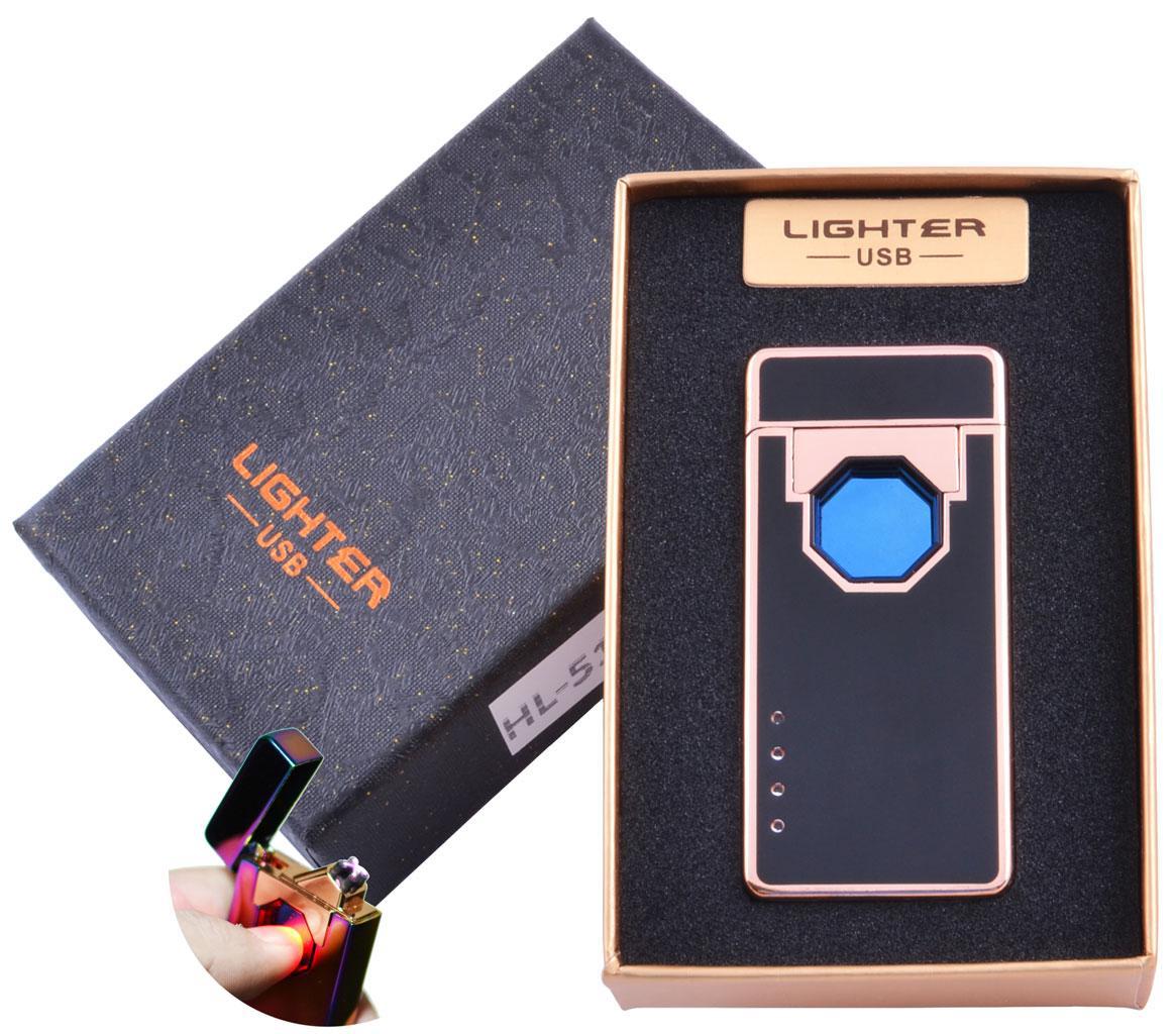 

Электроимпульсная зажигалка в подарочной упаковке Lighter (Двойная молния, USB) №HL-51-2 Lighter