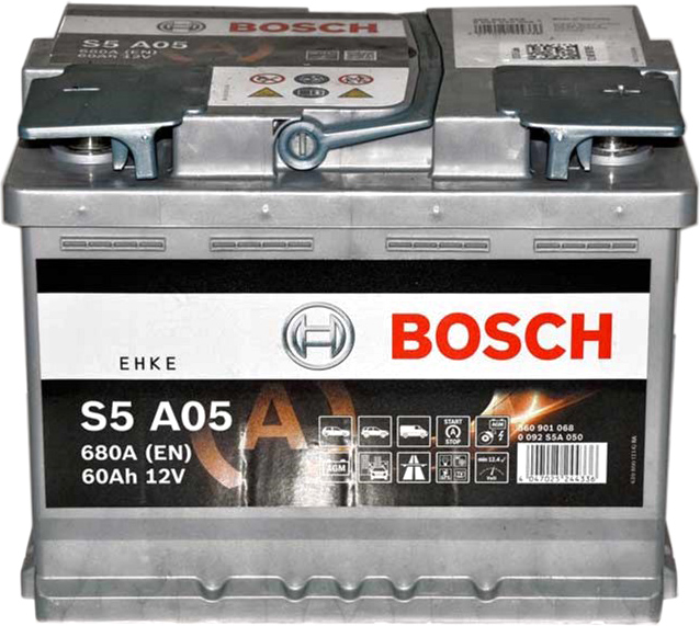Акція на Автомобильный аккумулятор Bosch AGM 6СТ-60 (S5A050) 60 Ач (-/+) Euro 680 А (0 092 S5A 050) від Rozetka UA