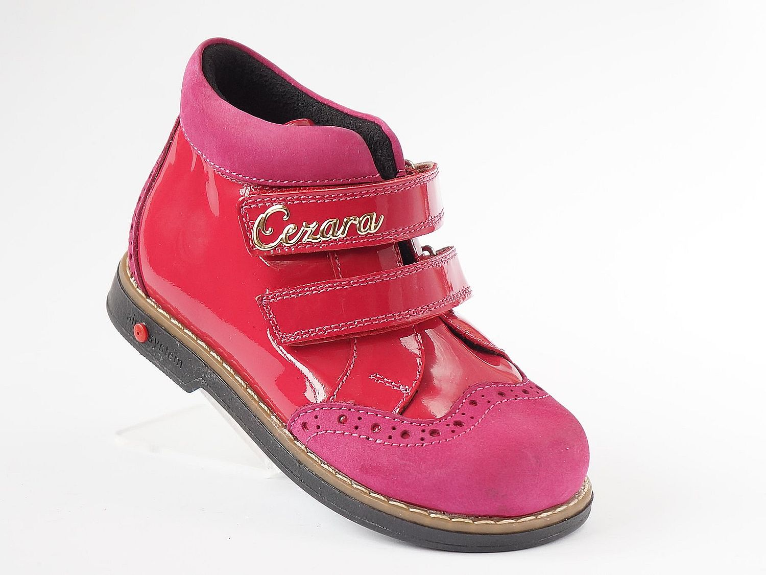 

Ортопедические ботинки Cezara Orthopedic fusa rugan nubuk 1106 23 Фуксия