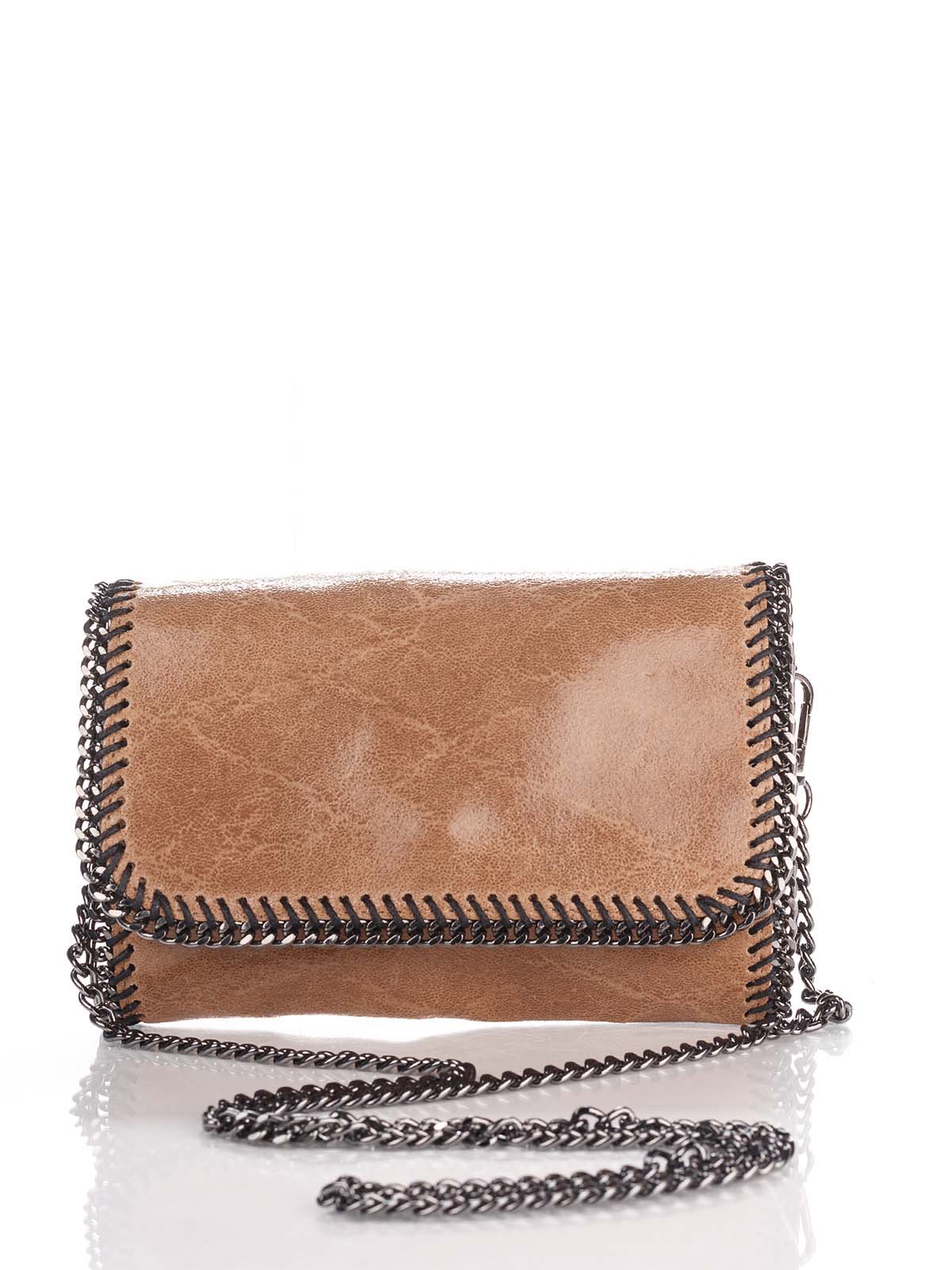 

Клатч Genuine Leather 1010_cafe Кожаный Кофейный