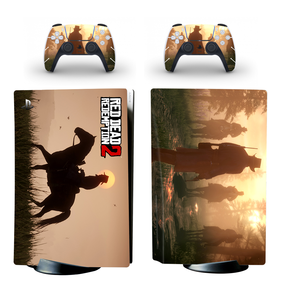

Виниловые наклейки на PS5 Disk Drive version и геймпад DualSense Red Dead Redemption 2 Sony PlayStation 5 игровая консоль Skin (PV5051)