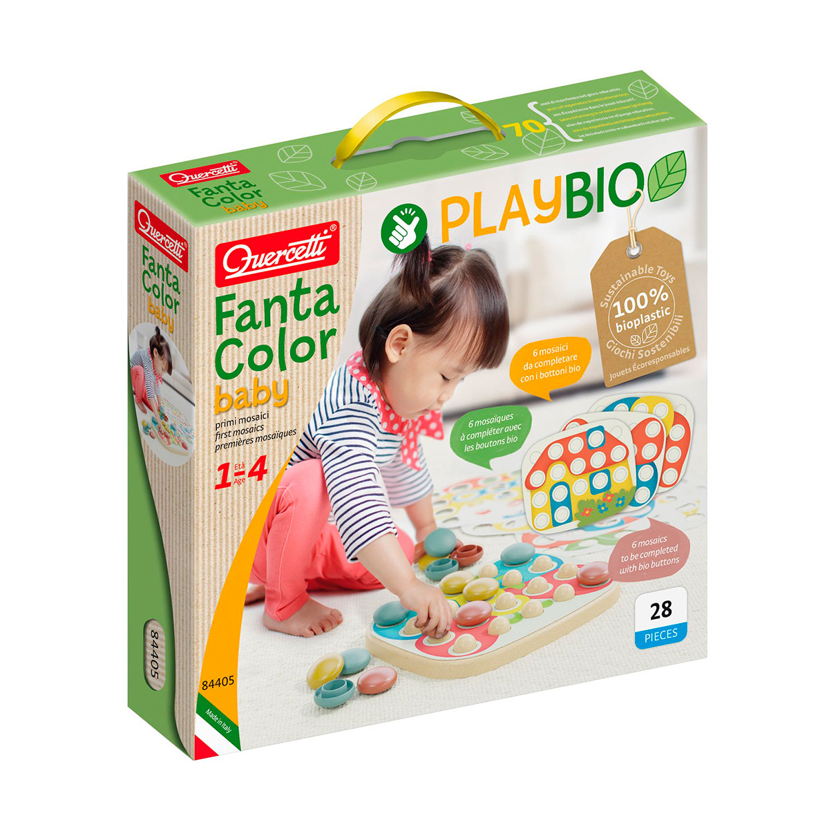

Набор серии "Play Bio" - ДЛЯ ЗАНЯТИЙ МОЗАИКОЙ FANTACOLOR BABY (большие фишки (21 шт.) + доска)