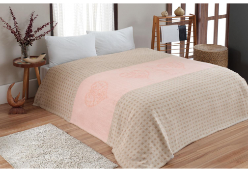

Плед Diva Baltic 200x220 Бежево-розовый