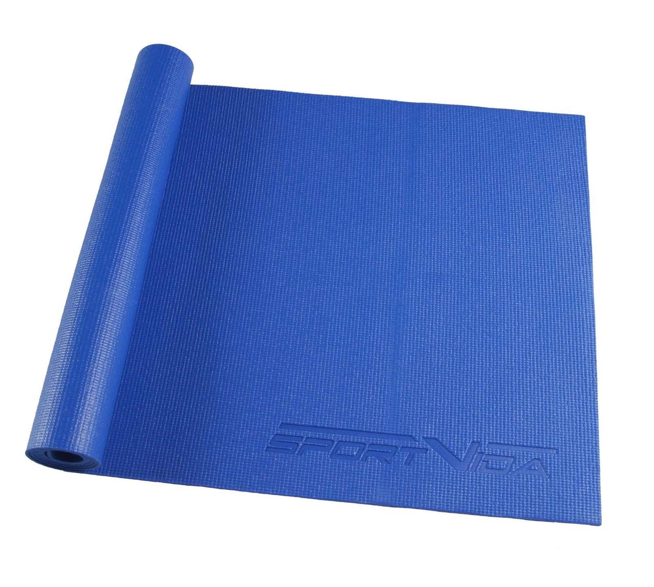 

Коврик, мат для йоги и фитнеса SportVida Pvc 4 мм SV-HK0051 Blue (SKL41-162839)