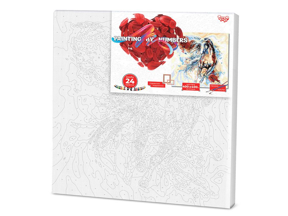 

Картина по номерам Danko Toys креативна творчість Painting by numbers 40см*40см економ №5 Кінь