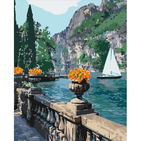 

Набір для розпису по номерах. "Морська бухта" 40*50см