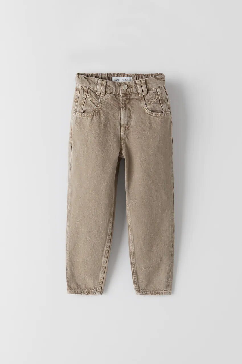 

Джинси MOM FIT Zara Р90052 128 см (8 років) Світло-бежевий (P-6910806230620)