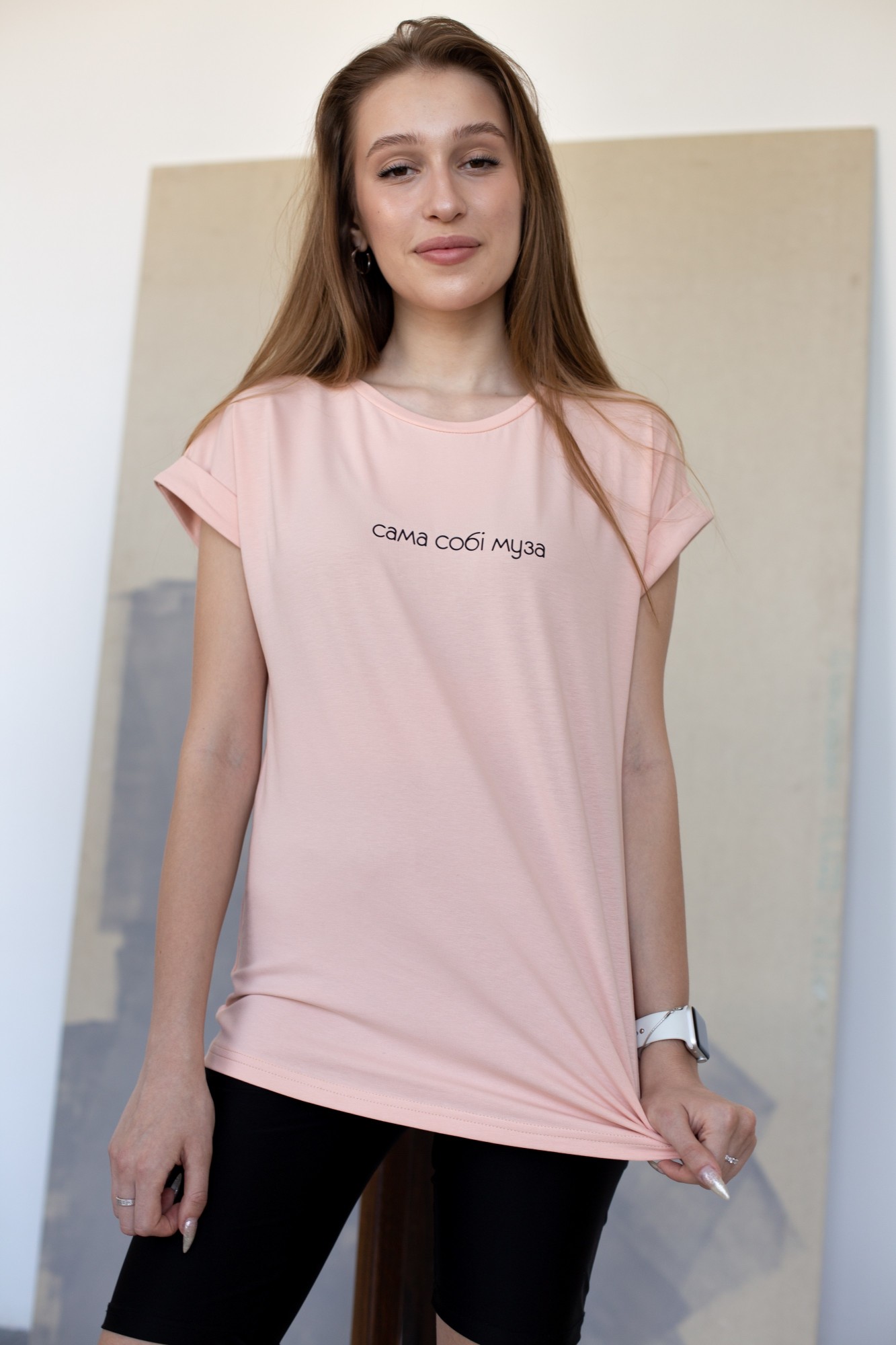 

Футболка Unicorn персиковая сама собі муза One size