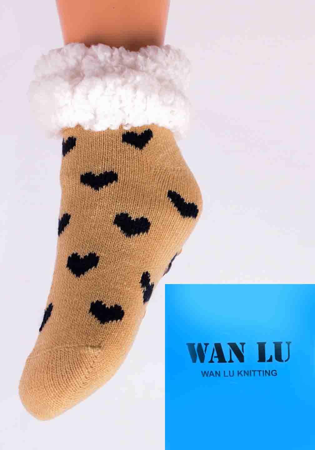 

Детские теплые домашние носки с тормозами WanLu HD2455-5-4. Размер 22-26