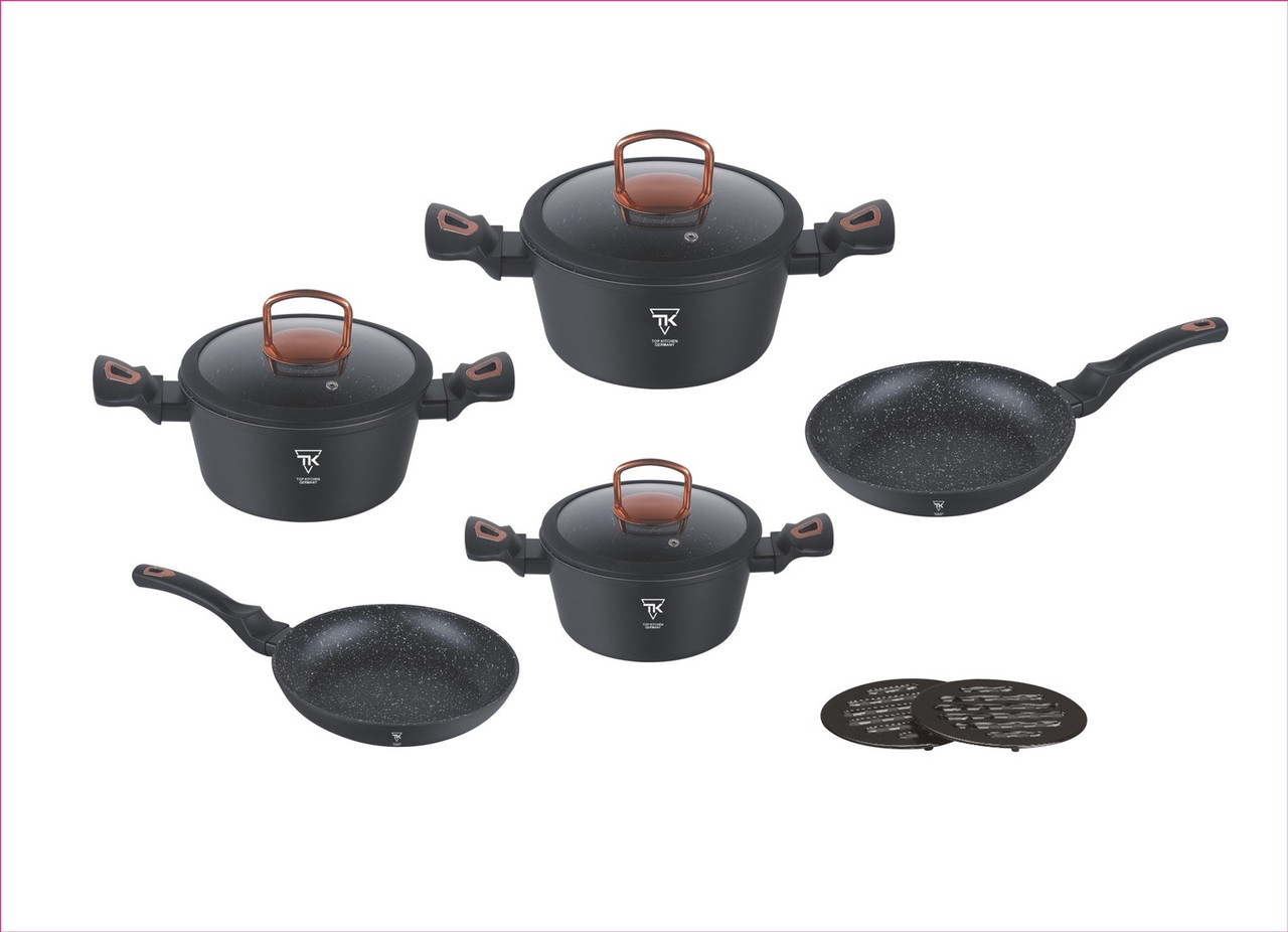 

Набор Кастрюль Top Kitchen TK00012 из 4 предметов чёрный с красным